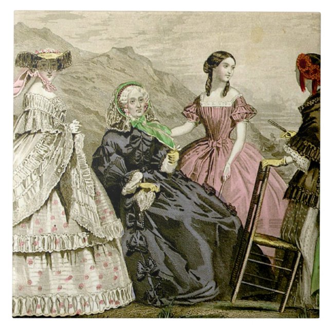 1859 Fashions  Ceramic Tile (Front)