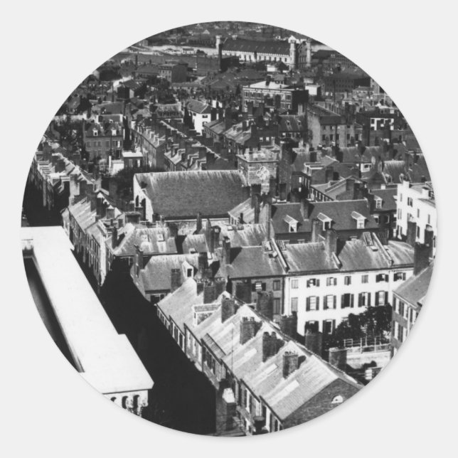1859:  The city of Boston, Massachusetts Classic Round Sticker (Front)