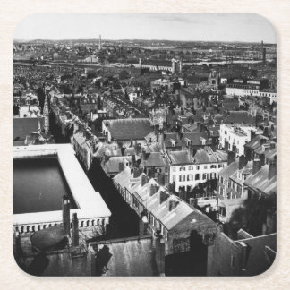 1859:  The city of Boston, Massachusetts Square Paper Coaster