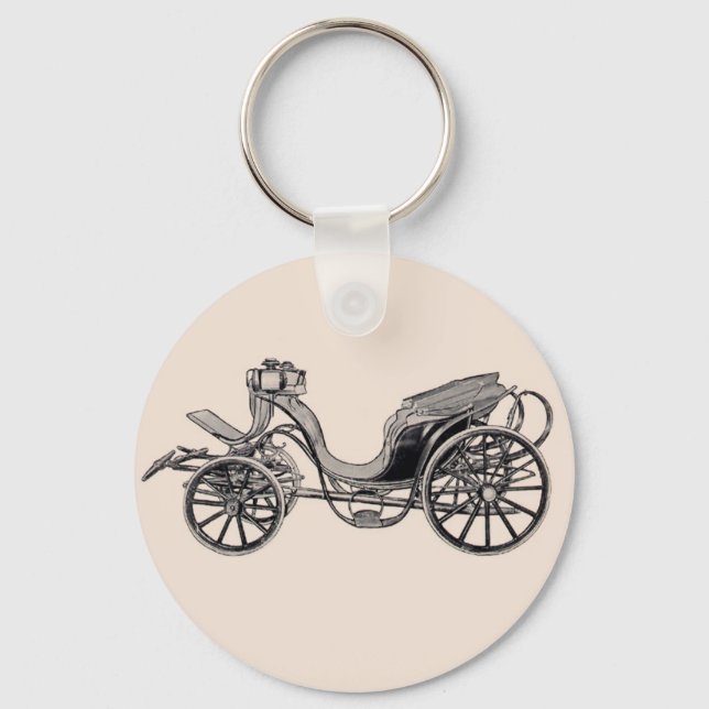 1860 Skeleton-Boot Victoria 2 Horses Key Ring (Front)