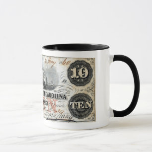 1860 South Carolina Ten Dollar Note Mug