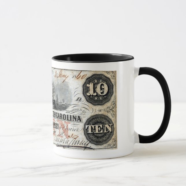 1860 South Carolina Ten Dollar Note Mug (Right)