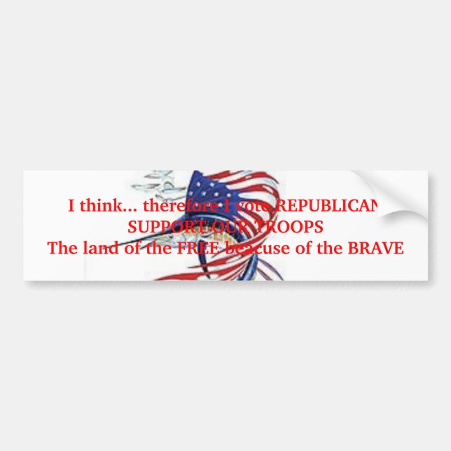 186107579[1], I think... therefore I vote REPUB... Bumper Sticker (Front)