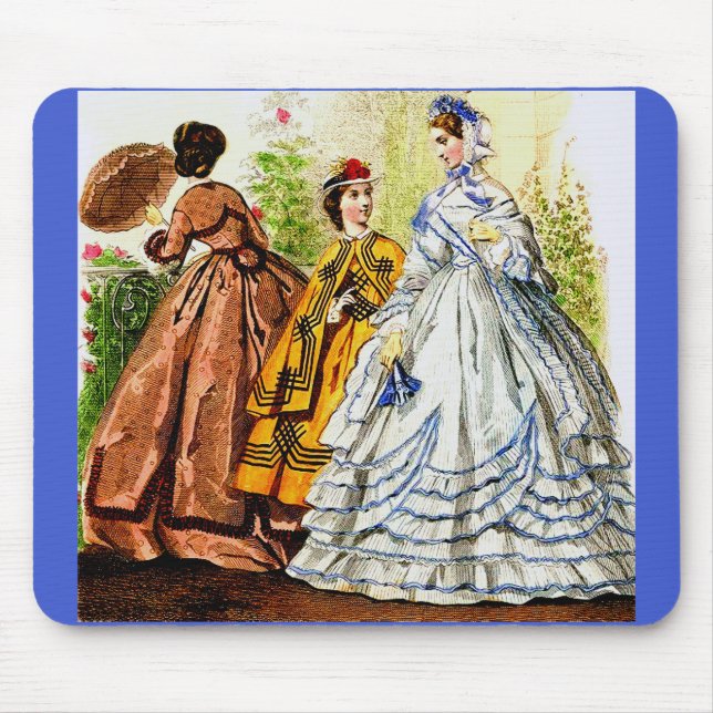 1863 Journal Des Jeunes Personnes fashion plate Mouse Pad (Front)