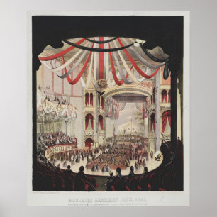 1864 Brooklyn Fair Academy of Music Art Poster