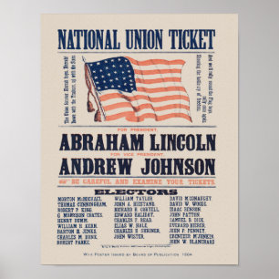1864 Union Party campaign poster - Lincoln