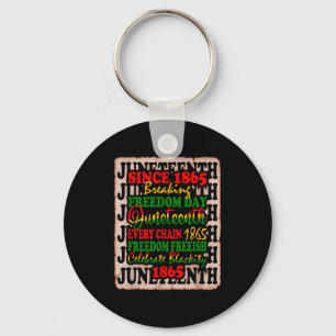 1865 freedom day juneteenth celebrate blackity key ring