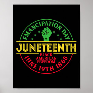 1865 Independence Day Black American Freedom Poster