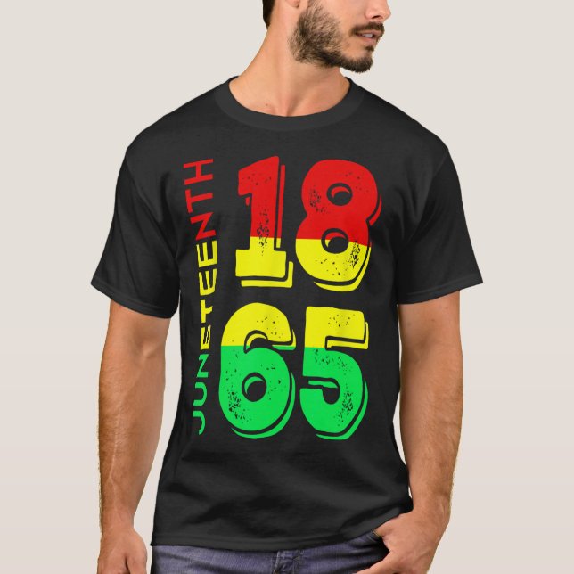 1865 Independence Day Black Pride  T-Shirt (Front)