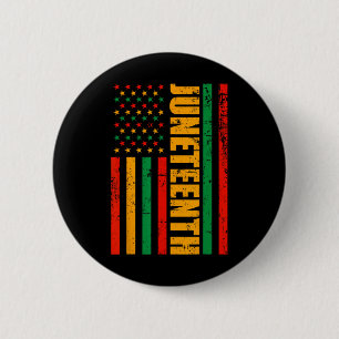 1865 Juneteenth American Flag African Black Histor 6 Cm Round Badge
