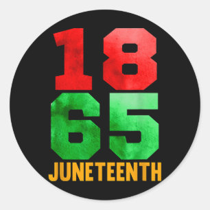 1865 juneteenth black history africa classic round sticker