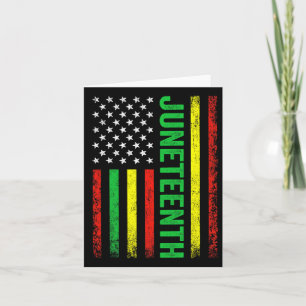 1865 Juneteenth Black History American Flag Africa Card