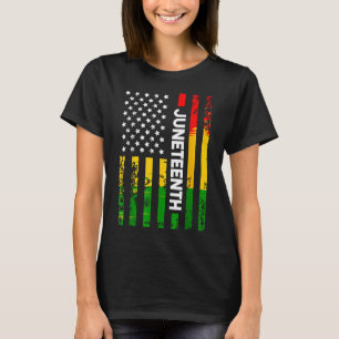 1865 Juneteenth Black History American Flag Africa T-Shirt