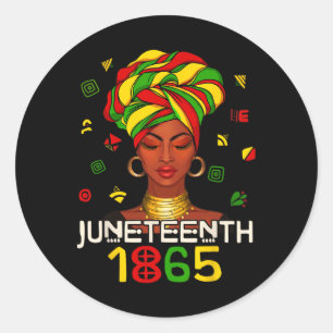 1865 Juneteenth Celebrate African American Freedom Classic Round Sticker