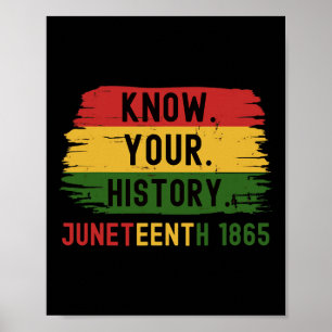 1865 Juneteenth Know Your Black History  Poster