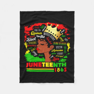 1865 Pride Celebrate Black Women African American  Fleece Blanket