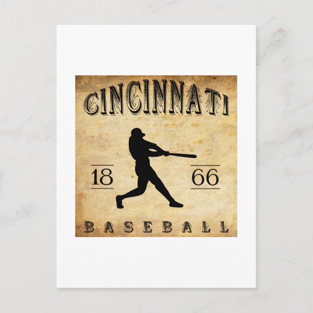 1866 Cincinnati Ohio Baseball Postcard (Front)