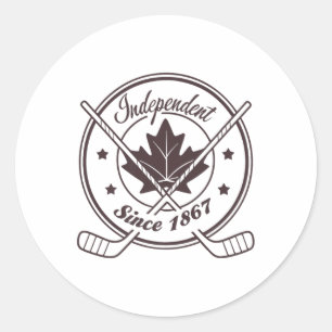 1867 To Forever – Canadian Independence - Retro Ca Classic Round Sticker