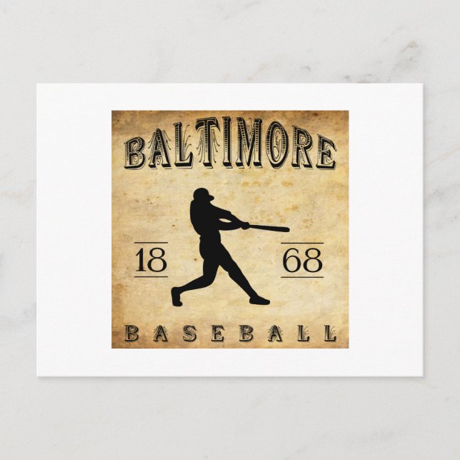 1868 Baltimore Maryland Baseball Postcard (Front)