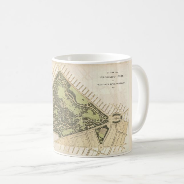1870 Prospect Park Map Mug (Front Right)
