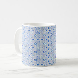 1870s Blue and White Calico 3 Coffee Mug