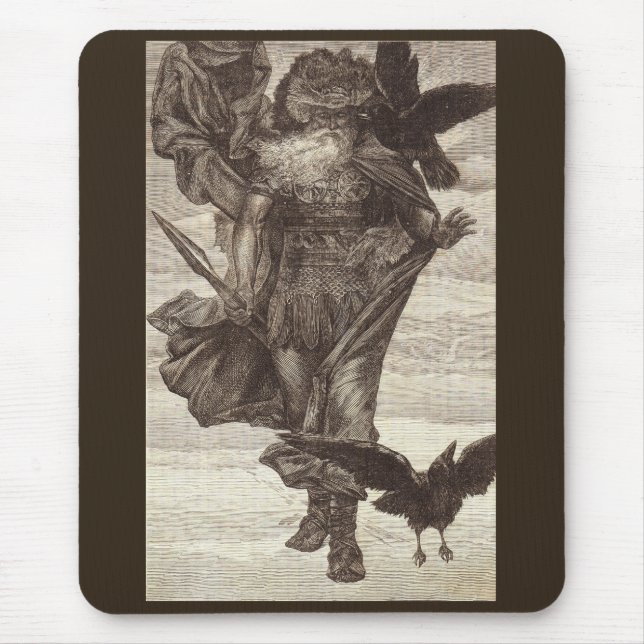 1871 Odin, Norse God of Wisdom Mouse Pad (Front)