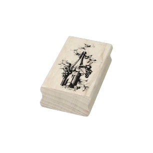 1873 Vintage Wine Bottle Rubber Stamp