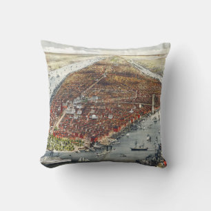 1876 New York - Throw Pillow