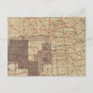 1876 Progress Map of The US Geographical Surveys Postcard