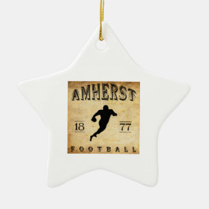 1877 Amherst Massachusetts Football Ceramic Ornament