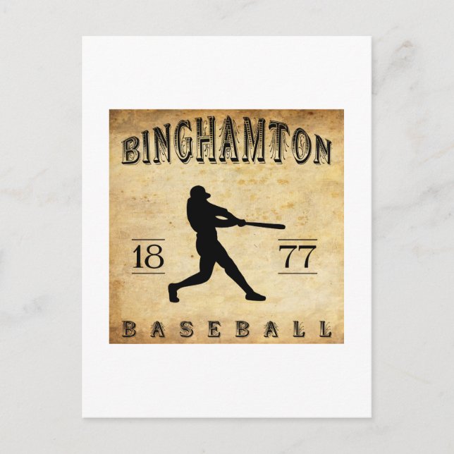 1877 Binghamton New York Baseball Postcard (Front)
