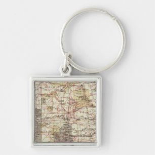 1878 Progress Map of The US Geographical Surveys Key Ring