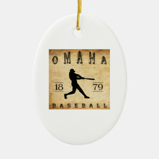 1879 Omaha Nebraska Baseball Ceramic Tree Decoration