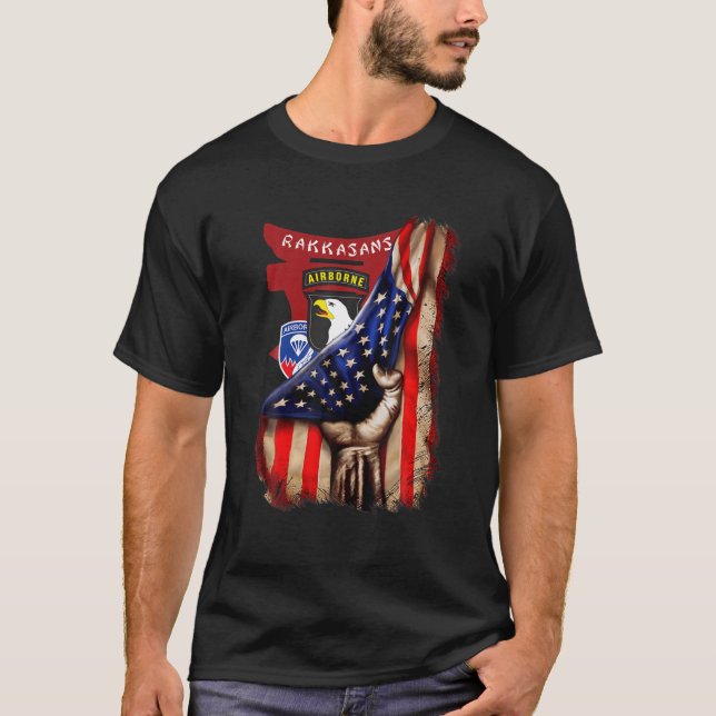 187Th Airborne Infantry Regiment "Rakkasans" Ameri T-Shirt (Front)