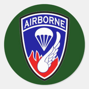 187th Airborne Infantry Regiment SSI Classic Round Sticker