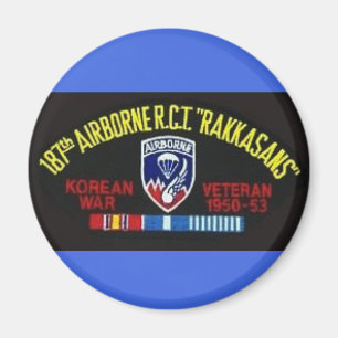 187th Airborne Korean War Magnet - Circle