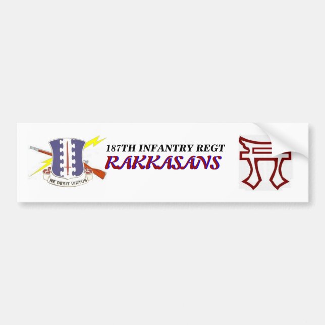 187TH INFANTRY  RAKKASANS TORRI Bumper Sticker (Front)