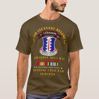 187th Infantry Regiment TF 201 Lebanon  w AFEM SVC T-Shirt