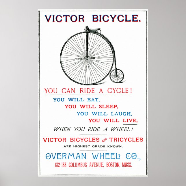 1880 Bicycle Poster (Front)