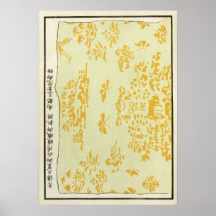 1880 Chinese Celestial Dragon Pattern Poster