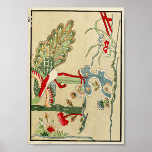1880 Chinese Landscape Pavilion Art Poster
