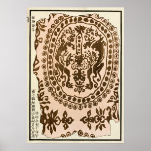 1880 Chinese Peony Floral Pattern Print