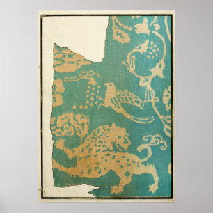 1880 Chinese Scroll Border Pattern Print