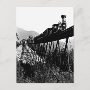 1880 Train at Crawford Notch, NH Postcard