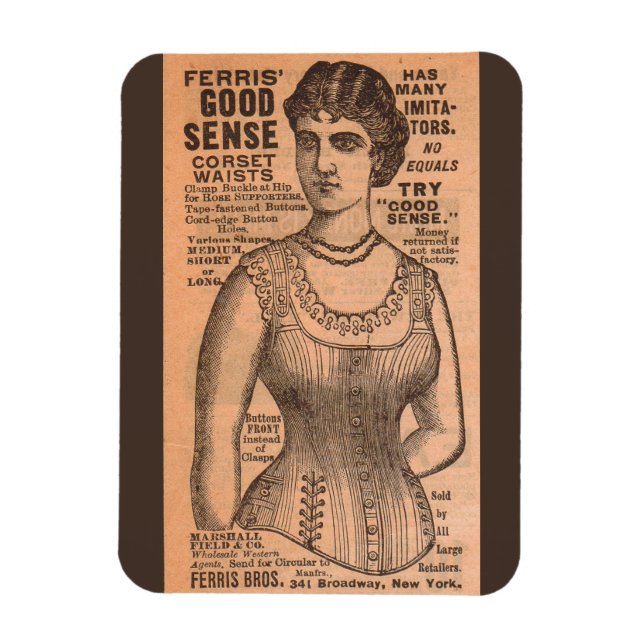 1880s Ferris Common Sense Corsets ad Magnet (Vertical)
