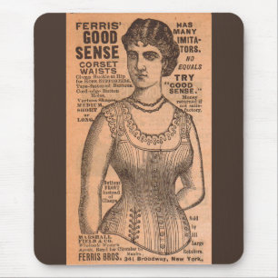 1880s Ferris Common Sense Corsets ad Mouse Pad