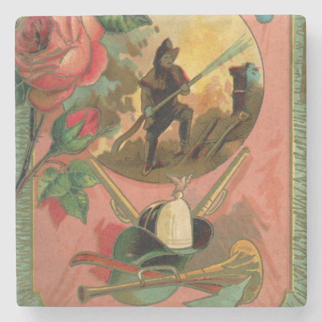 1880's Fireman Firefighter Coaster (Front)
