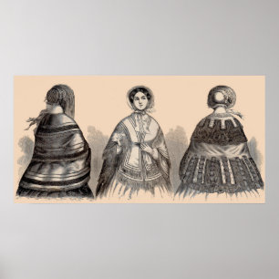 1880s Victorian shawls fashion print