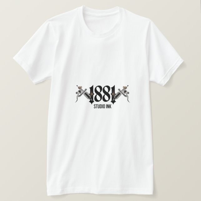 1881 Studio Ink Tattoo Logo Graphic  T-Shirt (Design Front)