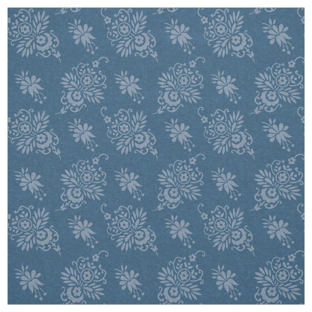 1883 Floral, Blue Fabric (Swatch)